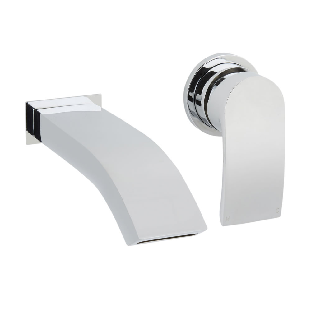 2-Loch Unterputz Waschtischarmatur mit Wasserfallausguss - Razor