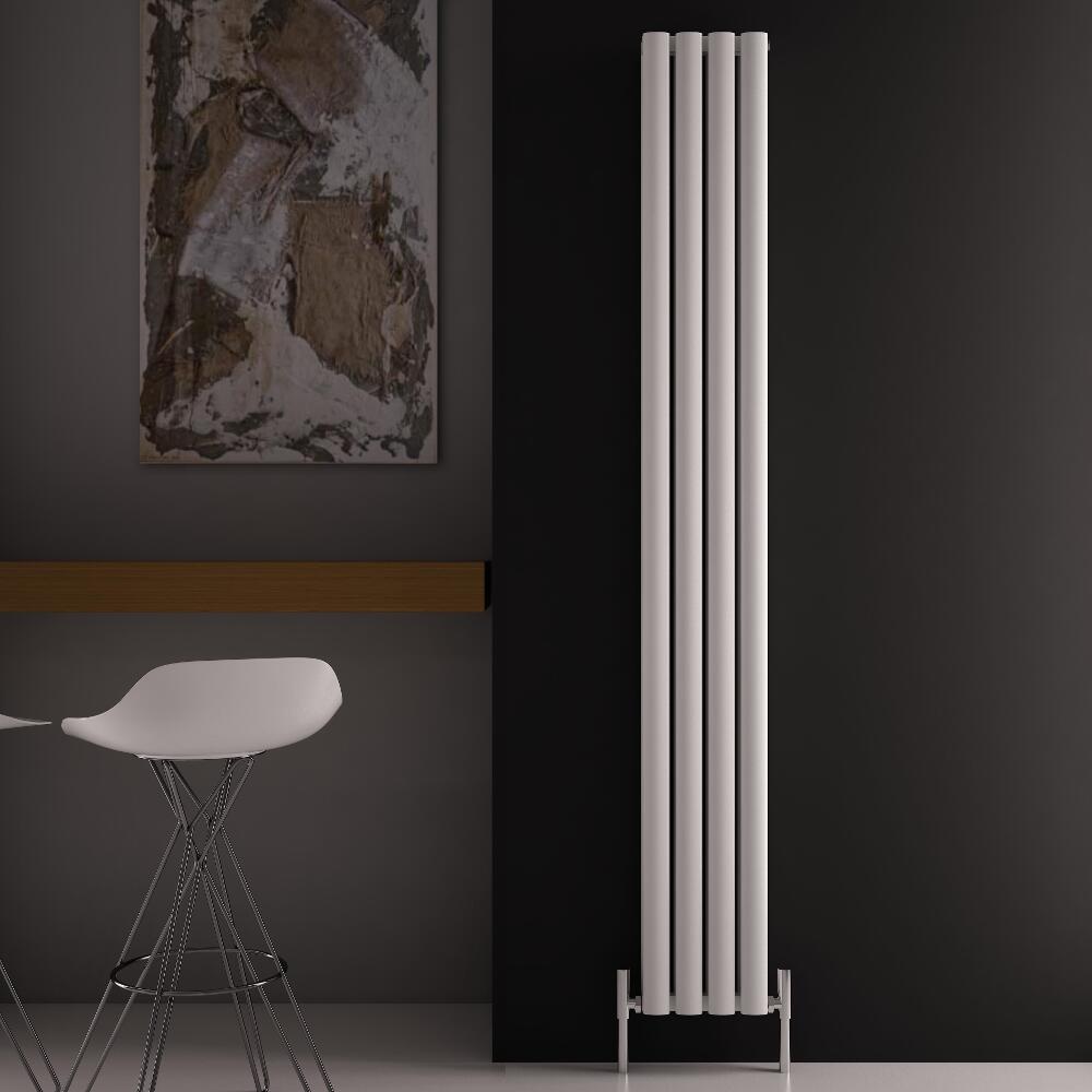 Design Heizkörper Aluminium Vertikal Weiß 1800mm x 230mm 1002W - Revive Air