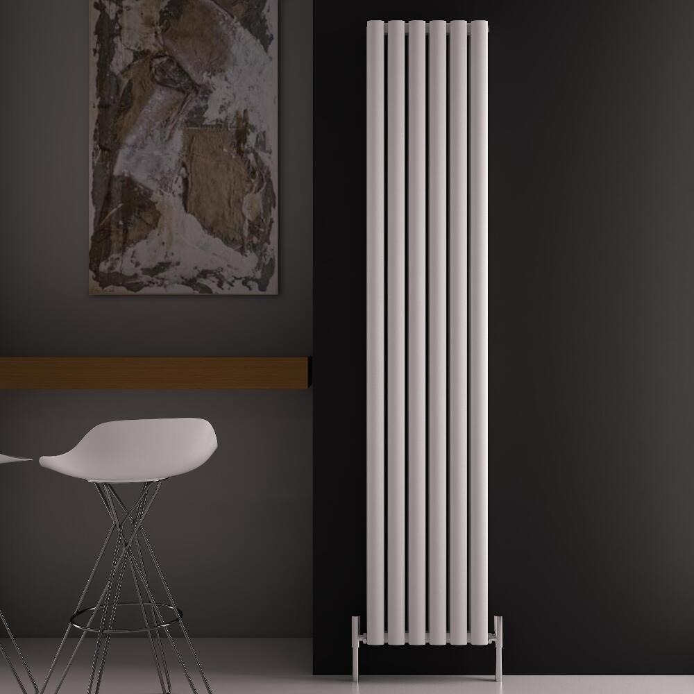 Design Heizkörper Aluminium Vertikal Weiß 1800mm x 350mm 1502W - Revive Air