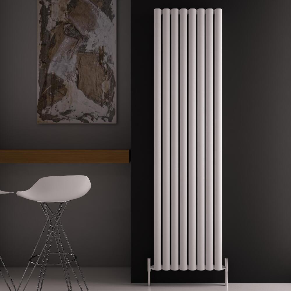 Design Heizkörper Aluminium Doppellagig Vertikal Weiß 1800mm x 470mm 2004W - Revive Air