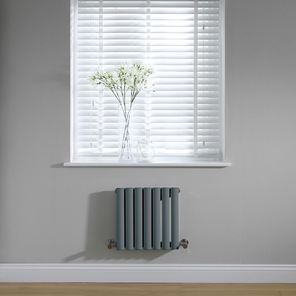 Design Heizkörper Horizontal Anthrazit 400mm x 415mm 284W - Revive