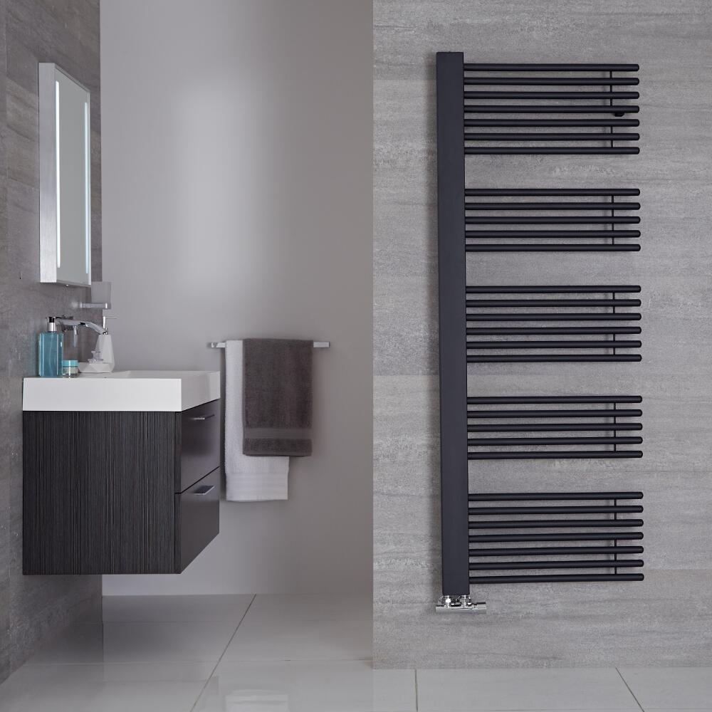 Handtuchheizkörper Mittelanschluss Anthrazit 899W 1600mm x 600mm - Bosa