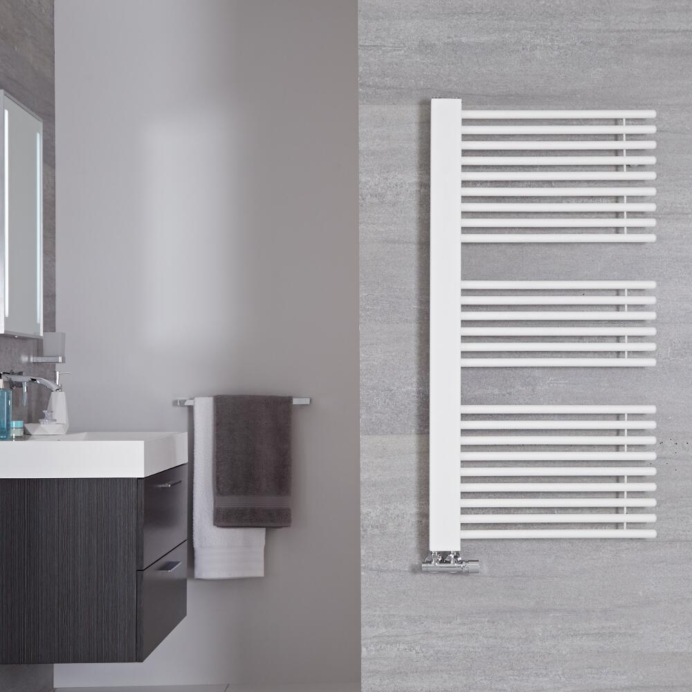 Handtuchheizkörper Mittelanschluss Mineral Weiß 667W 1190mm x 600mm - Bosa