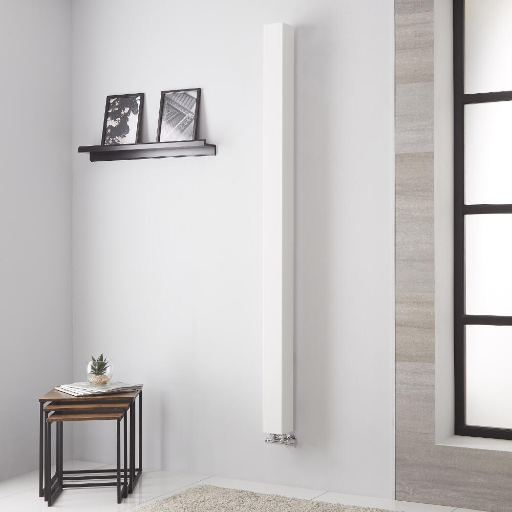 Design Heizkörper Mittelanschluss Weiß 459W 1800mm x 100mm - Una