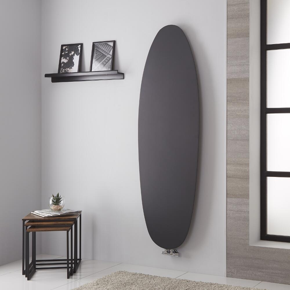 Design Heizkörper MIttelanschluss Vertikal Anthrazit 1728mm x 535mm 896W - Sovana