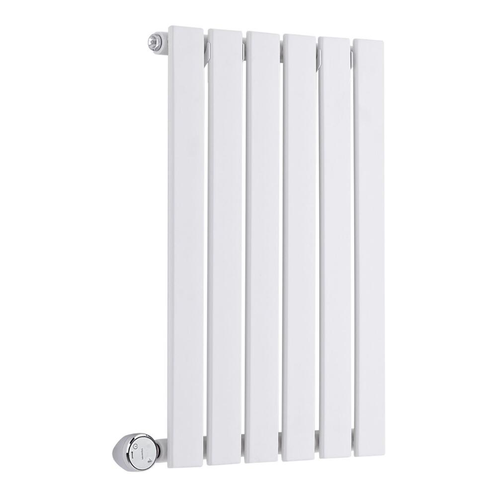 Design Heizkörper Elektrisch Horizontal Einlagig Weiß 635mm x 420mm inkl. ein 400W Heizelement - Sloane