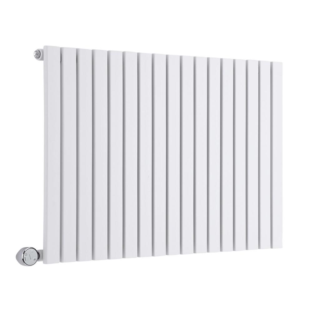 Design Heizkörper Elektrisch Horizontal Einlagig Weiß 635mm x 1000mm inkl. 1x 1200W Heizelemente - Sloane