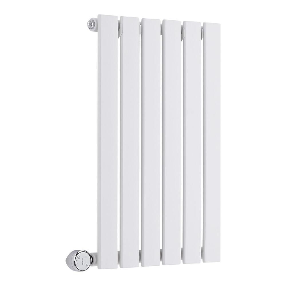Design Heizkörper Elektrisch Horizontal Einlagig Weiß 635mm x 420mm inkl. ein 400W Heizelement - Delta