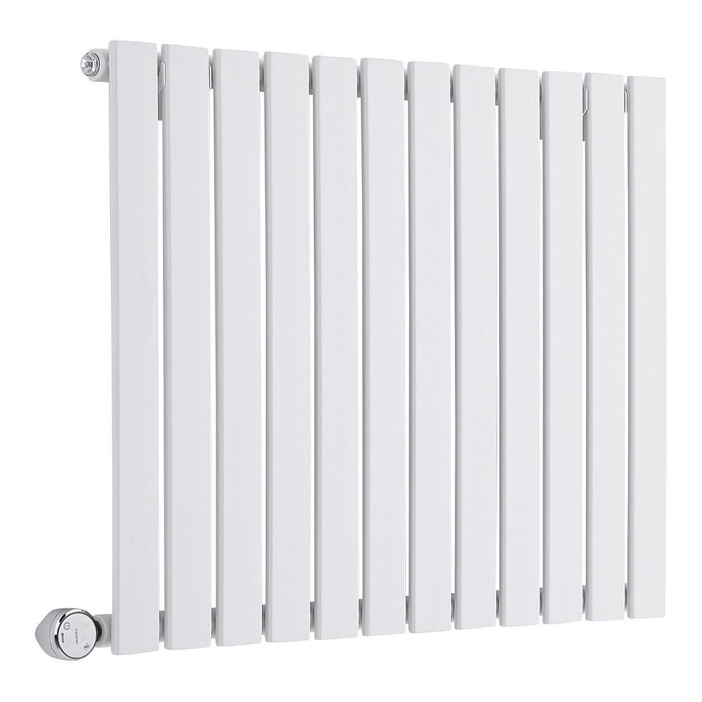 Design Heizkörper Elektrisch Horizontal Einlagig Weiß 635mm x 840mm inkl. ein 600W Heizelement - Delta