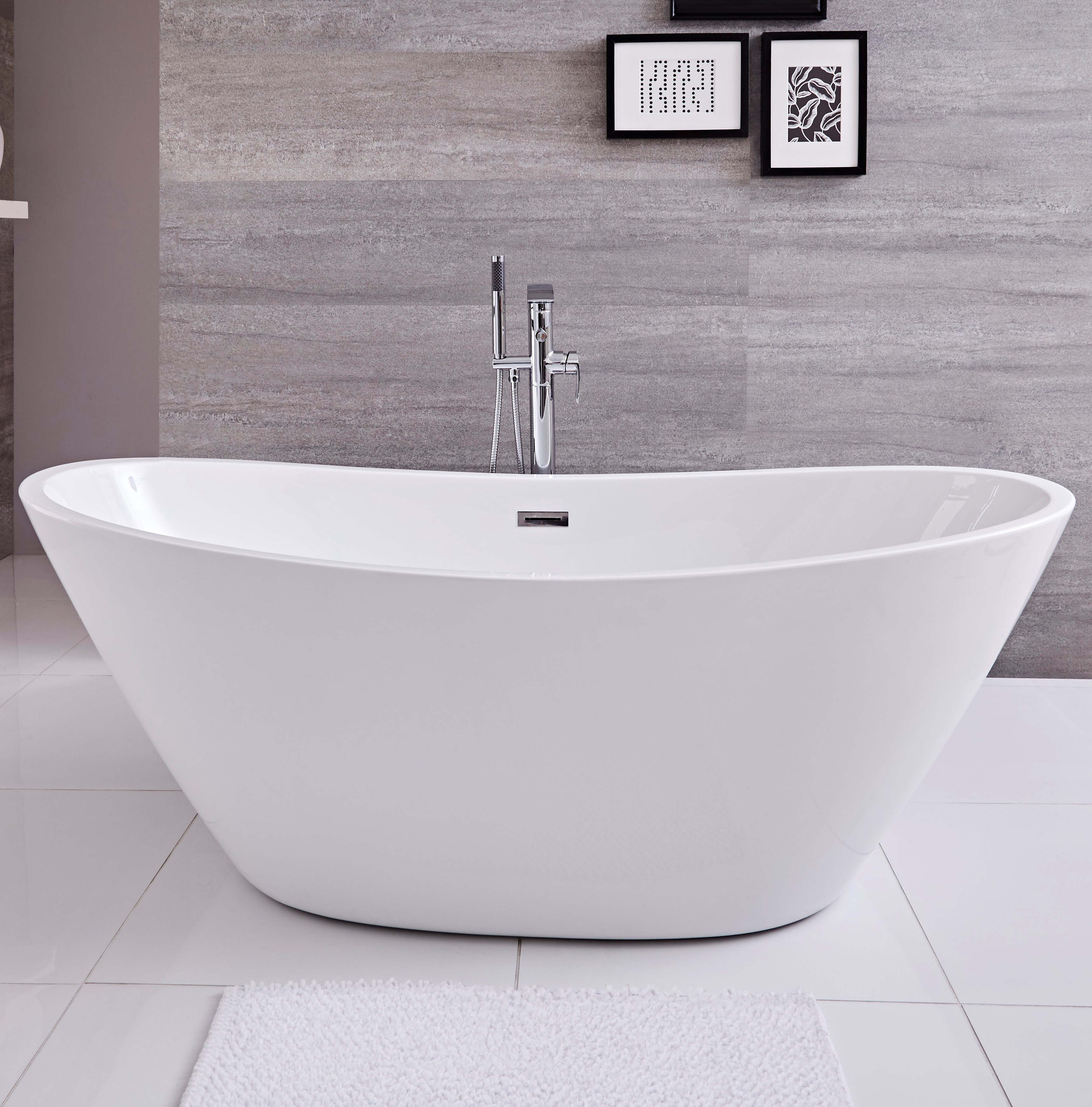 Freistehende Badewanne Oval 1570mm - Ashbury