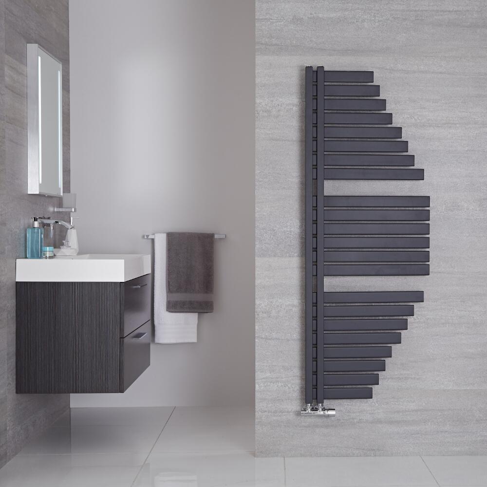 Handtuchheizkörper Mittelanschluss Anthrazit 689W 1460mm x 547mm - Lazio