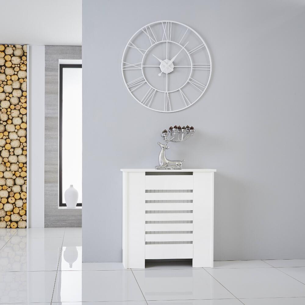 Heizkörperverkleidung Holz Horizontal Weiß 820mm x 780mm - Newham