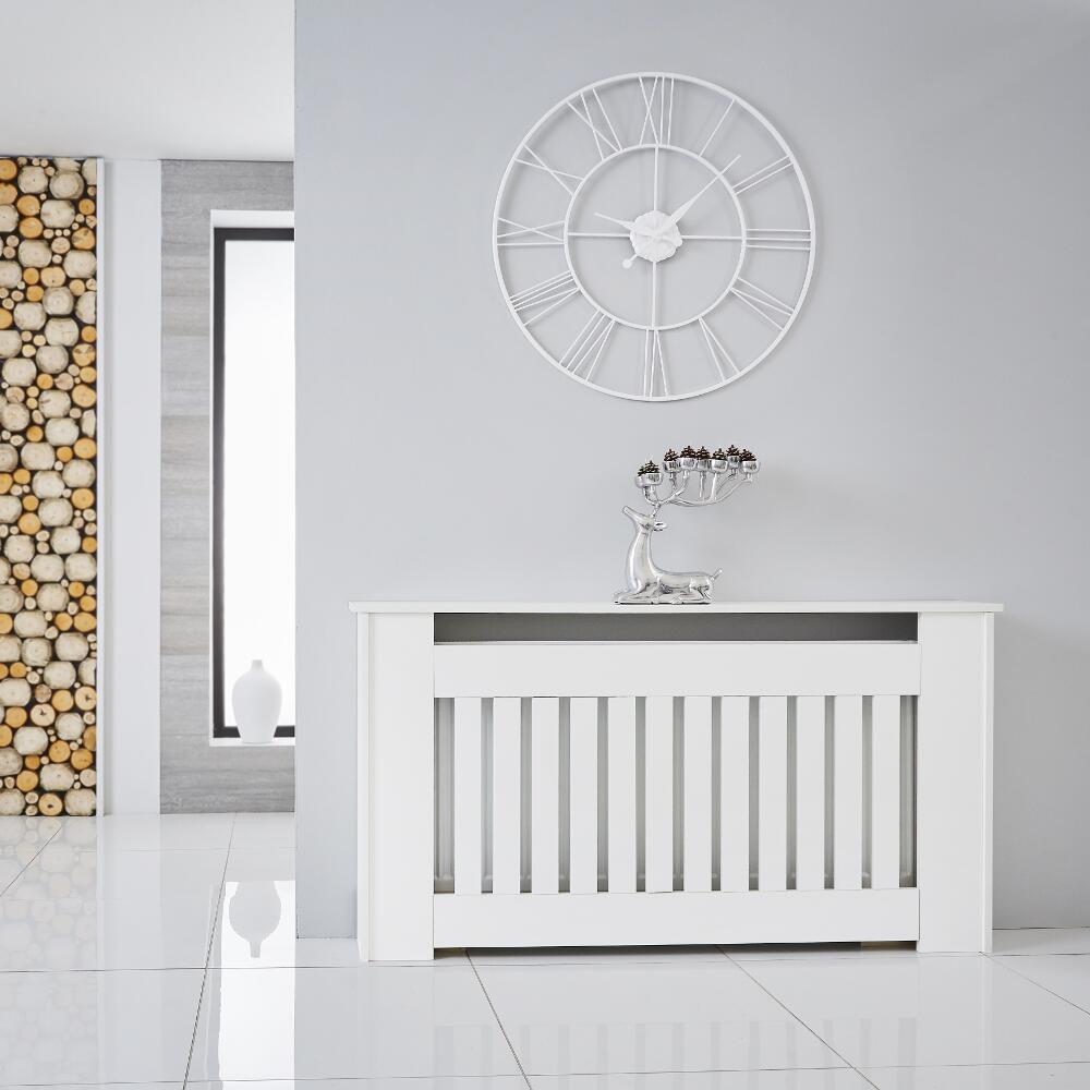 Heizkörperverkleidung Holz Horizontal Weiß 820mm x 1520mm - Sutton
