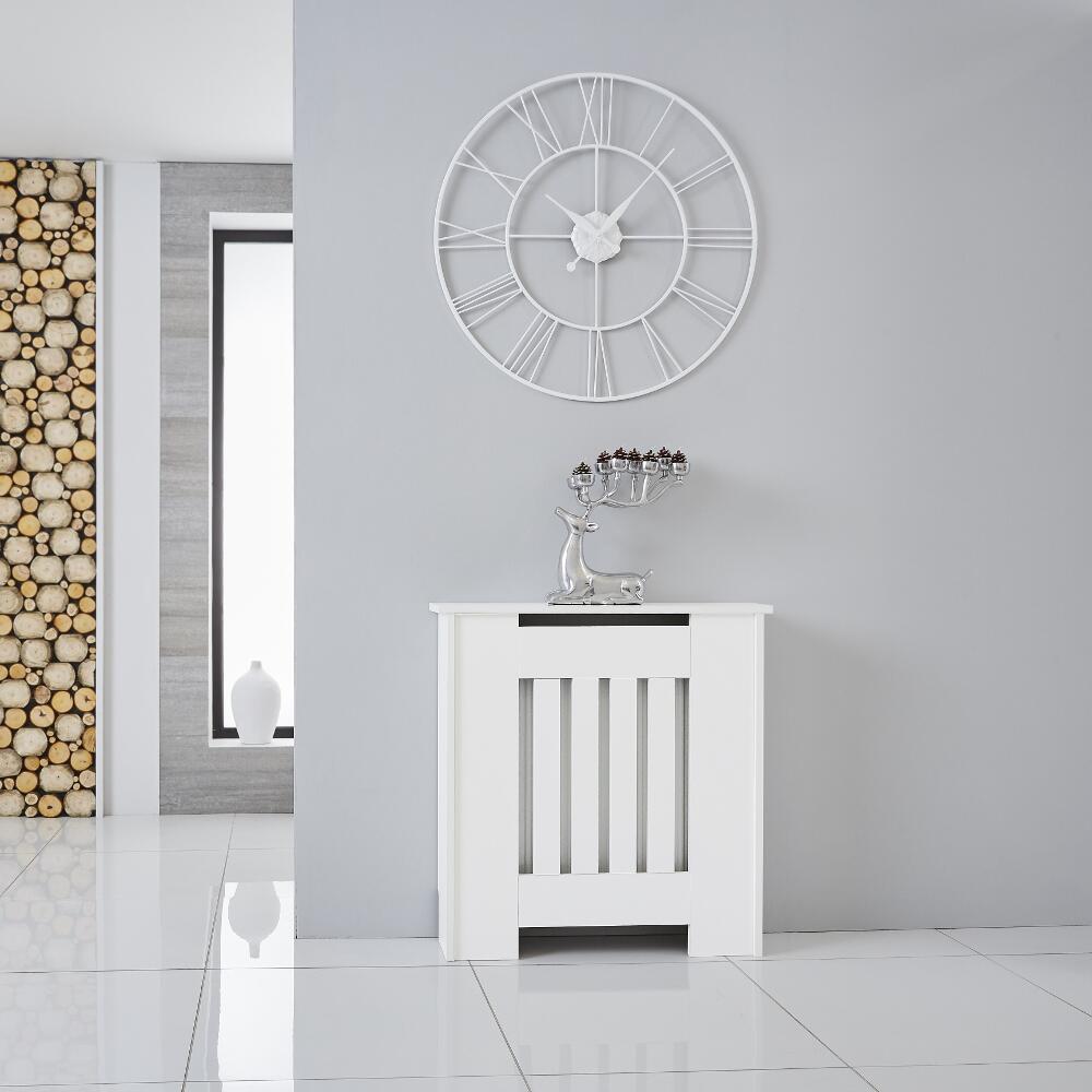 Heizkörperverkleidung Holz Horizontal Weiß 820mm x 780mm - Sutton