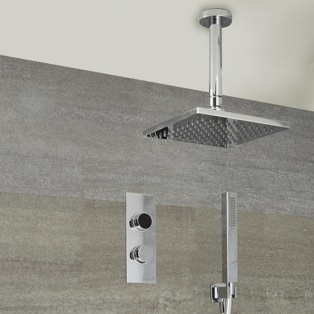 Digitale Dusche für zwei Funktionen, inkl. quadratischem 400mm Duschkopf zur Deckenmontage - Narus