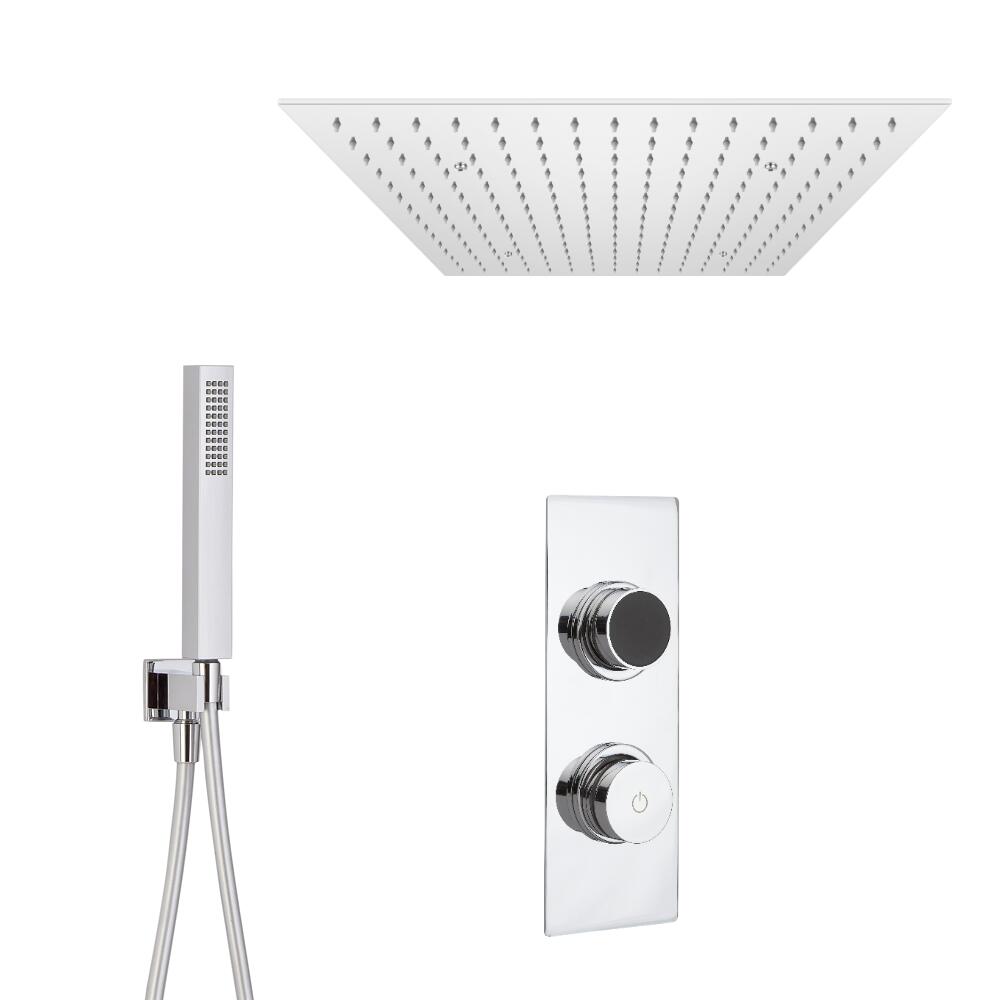 Digitale Dusche für zwei Funktionen, inkl. quadratischem Unterputzduschkopf
