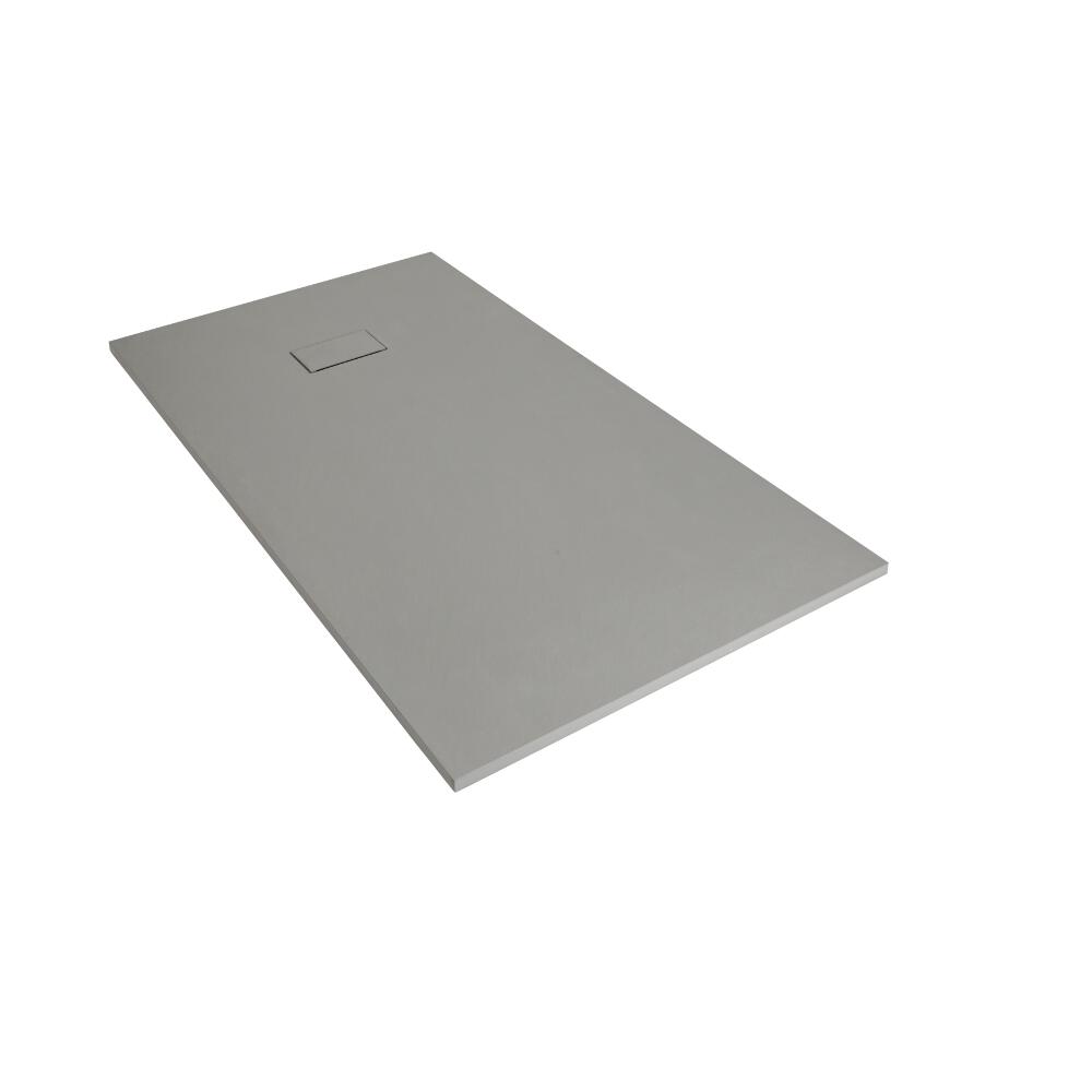 Hudson Reed hellgrau Stein-Optik rechteckige Duschwanne 1800x900mm