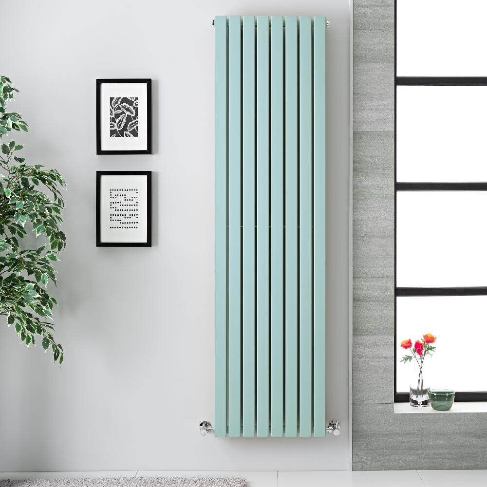 Design Heizkörper Vertikal Pastell Mintgrün 1931Watt 1780mm x 472mm Doppellagig - Sloane