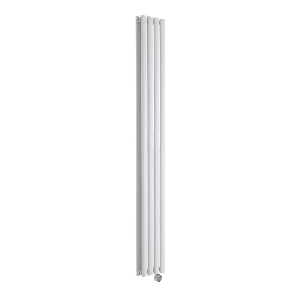Design Heizkörper Elektrisch Vertikal Doppellagig Weiß 1780mm x 236mm inkl. 1x 1200W Heizelemente - Revive