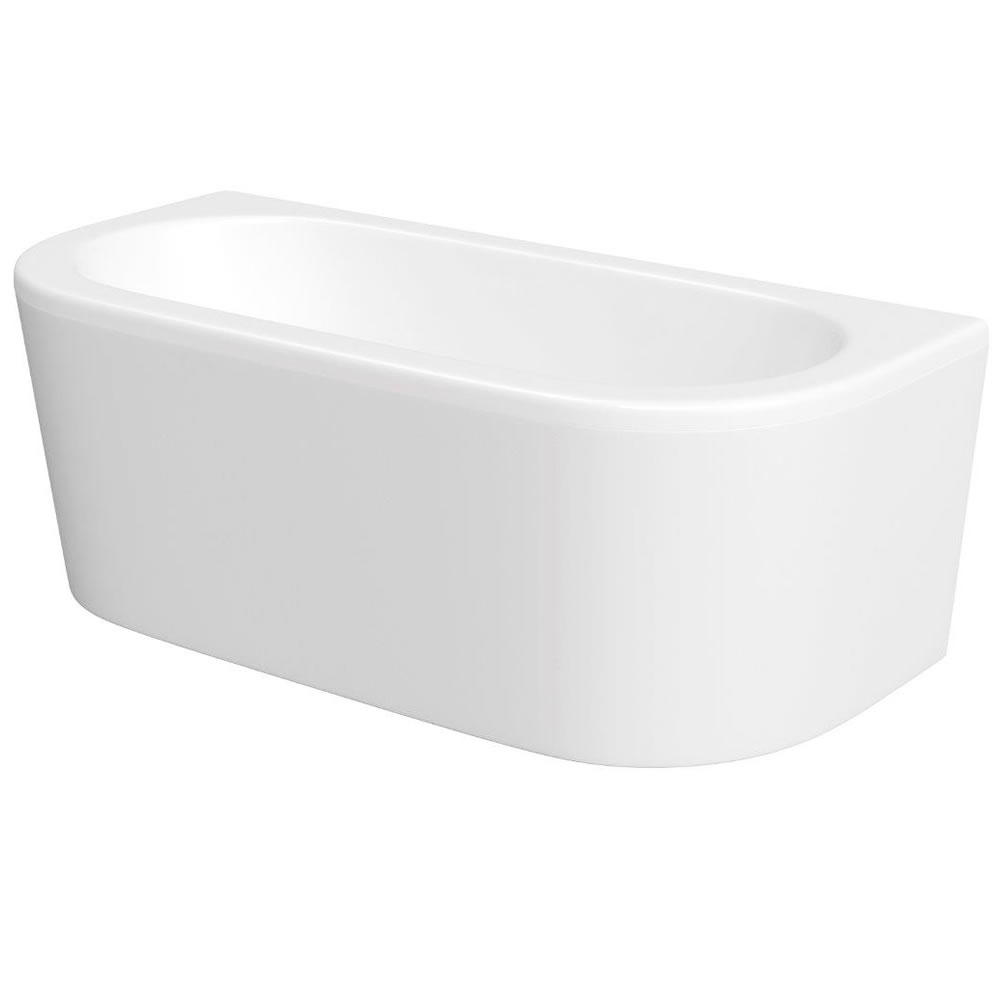 D-förmige Badewanne mit Paneel 1700mm x 800mm