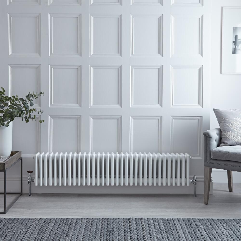 Gliederheizkörper Horizontal 4 Säulen Nostalgie Weiß 300mm x 1485mm 1793W - Regent