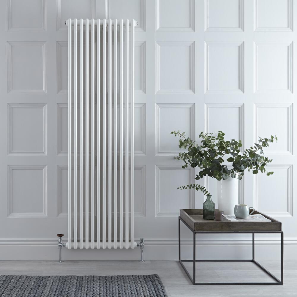 Gliederheizkörper Vertikal 3 Säulen Nostalgie Weiß 1800mm x 563mm 2338W - Regent