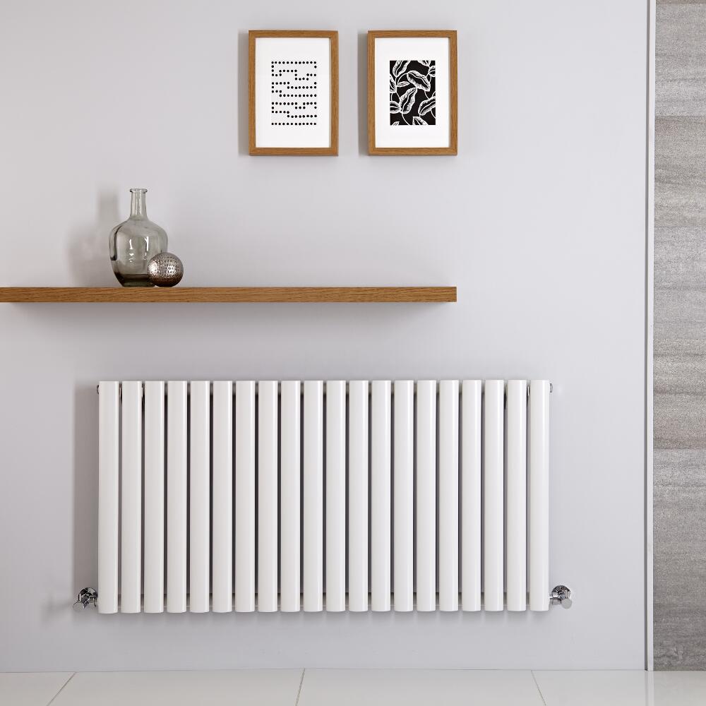 Design Heizkörper Horizontal Einlagig Weiß 600mm x 1180mm 1115W - Revive