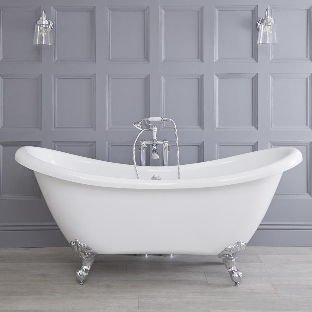 Freistehende Badewanne Verona mit auswählbaren Füßen 1750mm