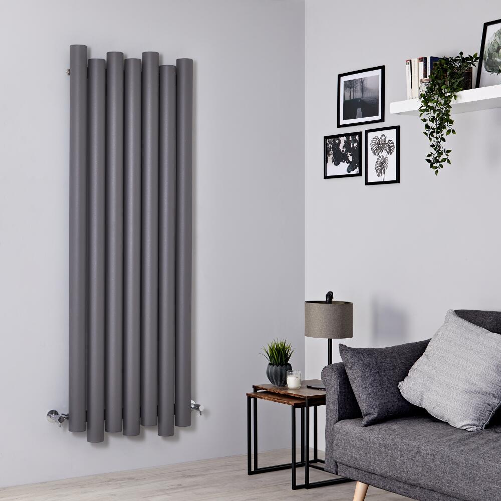 Designer Heizkörper Hellgrau Vertikal 1600mm x 550mm 1449W - Laeto