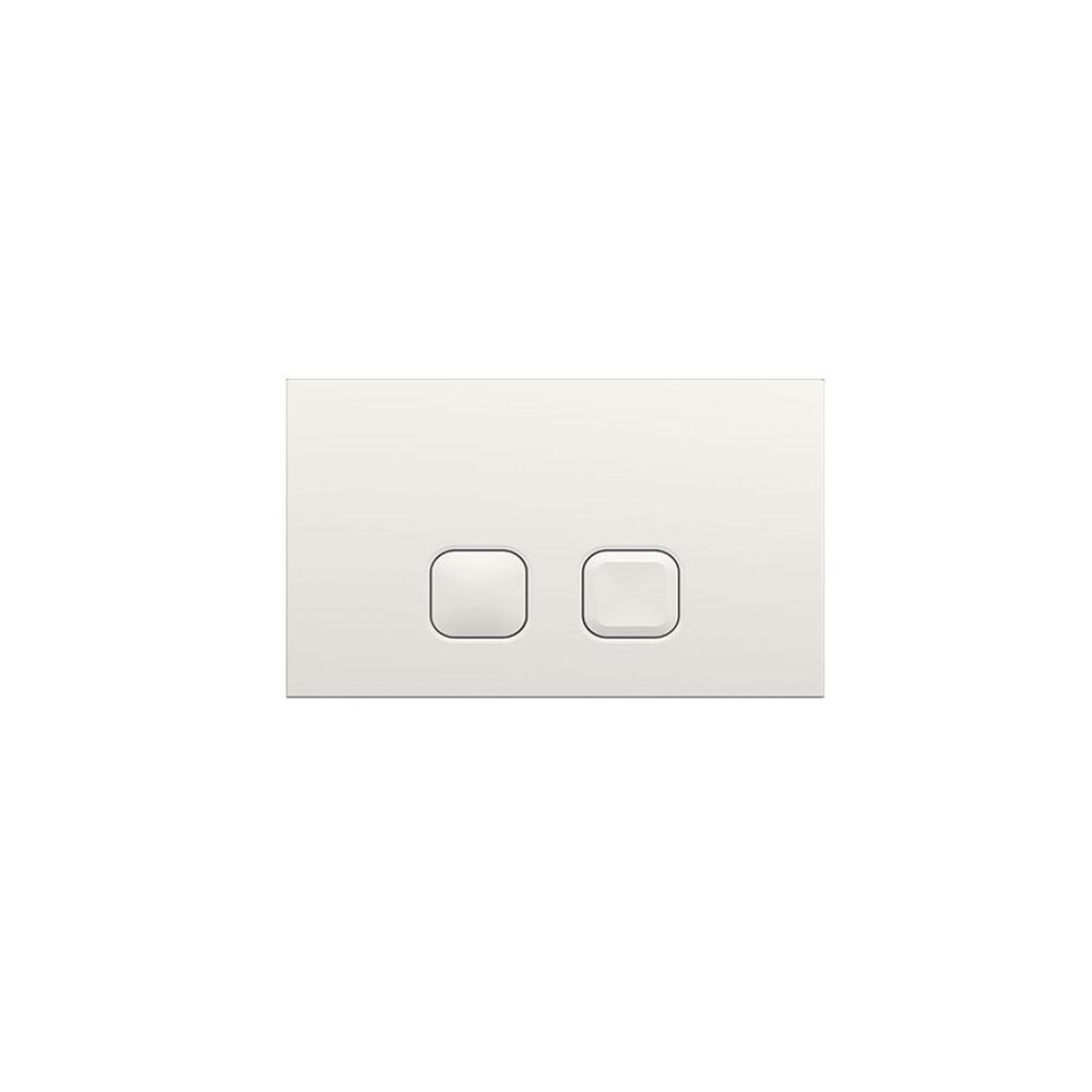 Betätigungsplatte Zweimengentechnik Quadratische Tasten Weiß 150mm x 230mm - Cluo