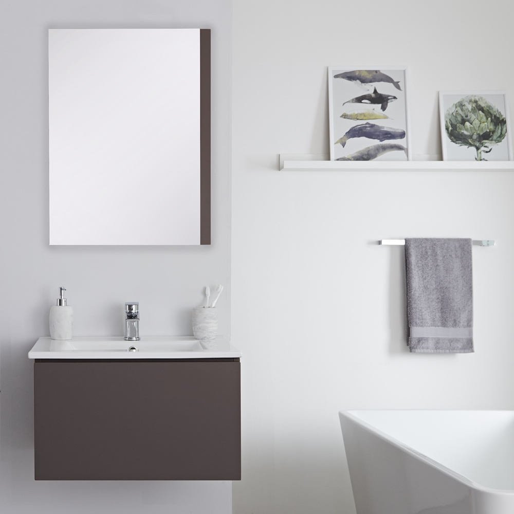 Hudson Reed Newington - Waschbecken mit Unterschrank 600mm - Mattgrau