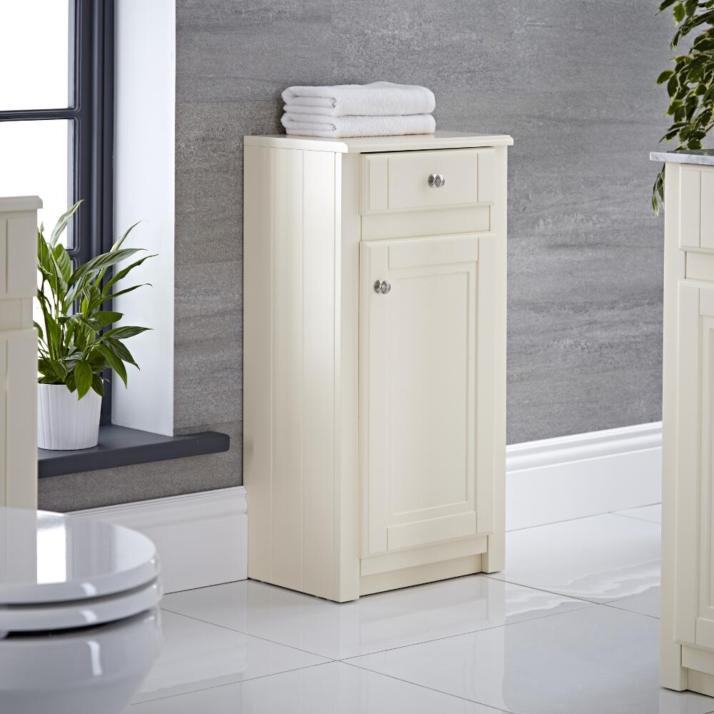 Badezimmerschrank Elfenbein Bodenstehend 400mm - Charlton