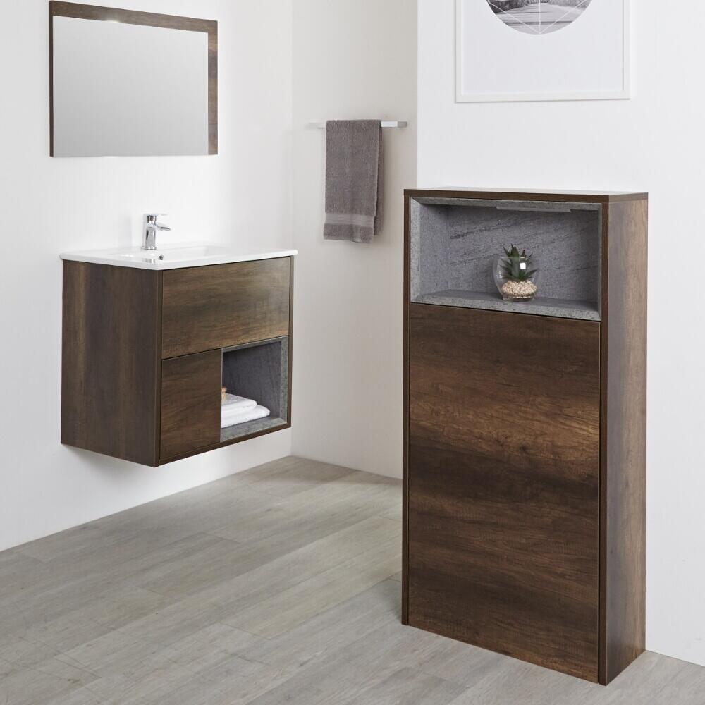 Hoxton - 1150mm offener Schrank - Dunkle Eiche