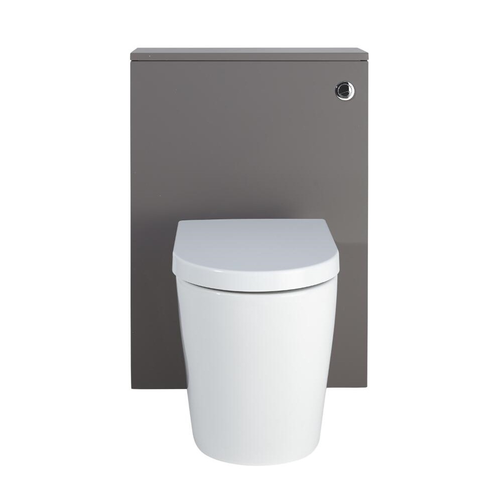 Newington - Moderne Standtoilette mit Vorwandelement 600mm & Spülkasten - Mattgrau