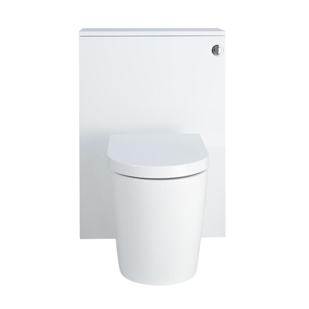 Newington - Moderne Standtoilette mit Vorwandelement 600mm & Spülkasten - Mattweiß
