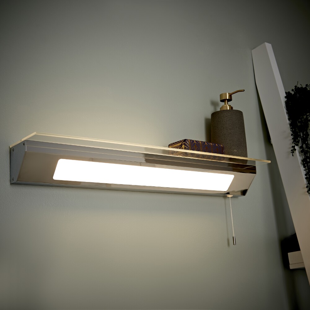 Achen LED Wandleuchte mit Ablage IP44