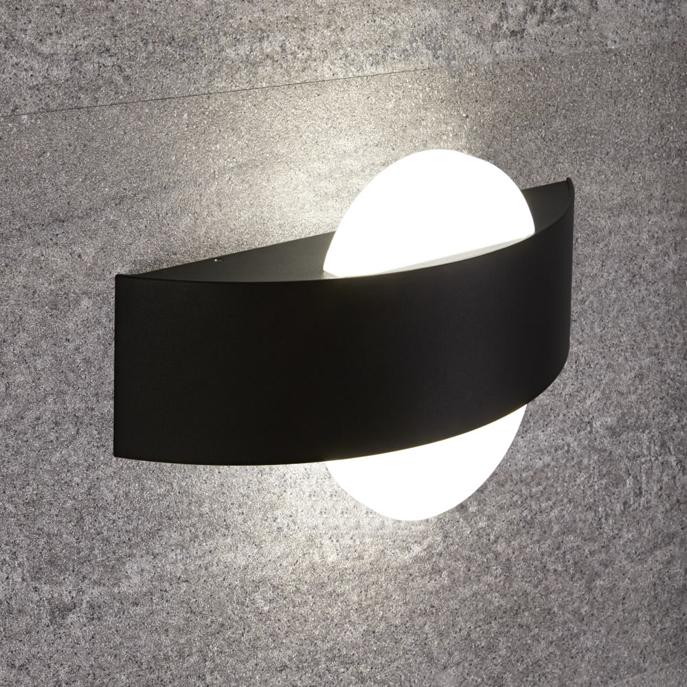 Biard Wandleuchte Aqua Rund Schwarz