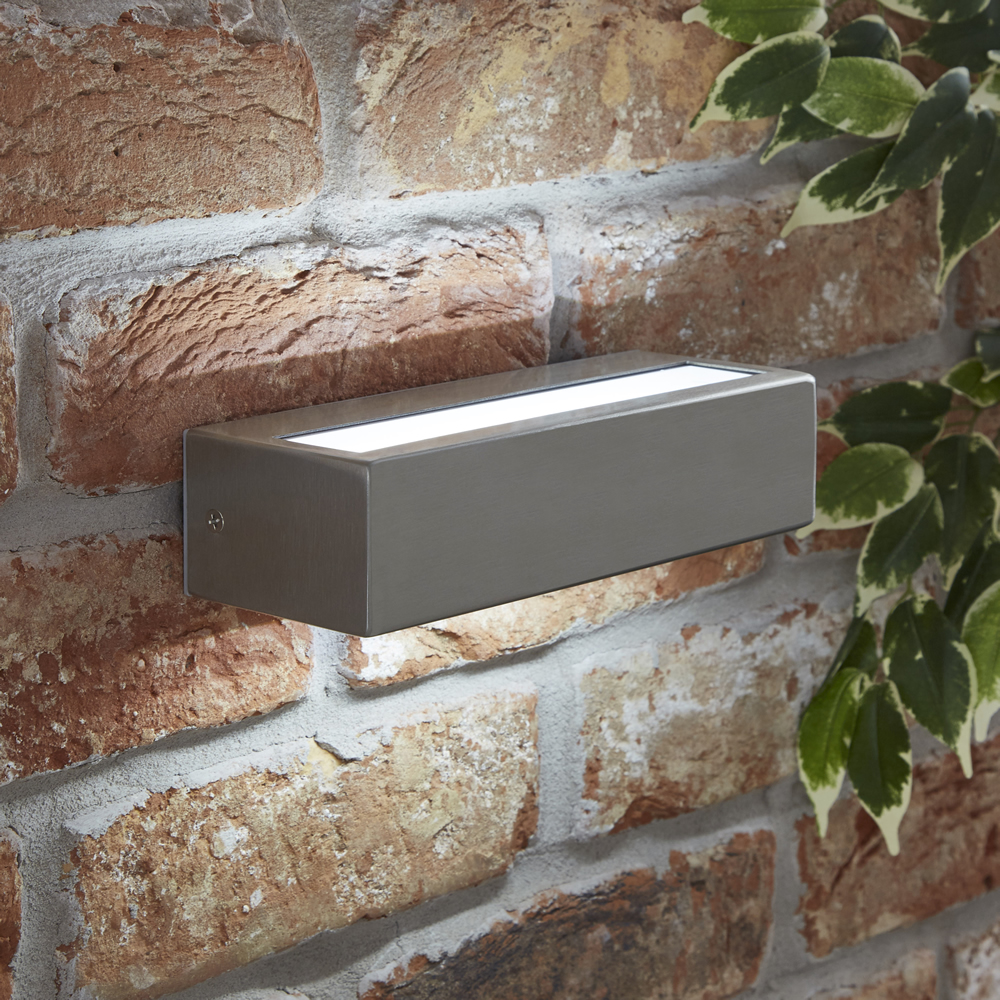 Biard Rechteckige Wandleuchte mit integrierter LED aus Edelstahl