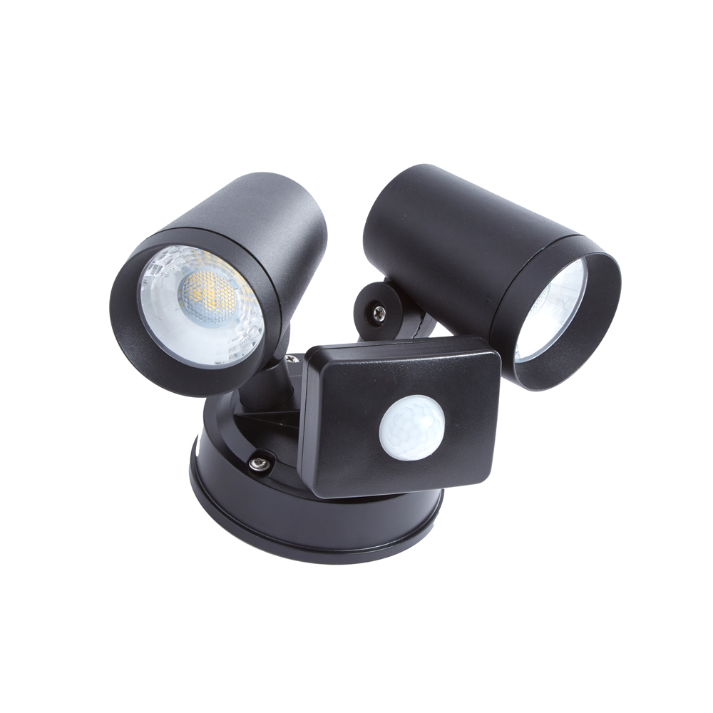 Biard Wels LED 16W IP65 Doppelte Wandleuchte- Schwarz