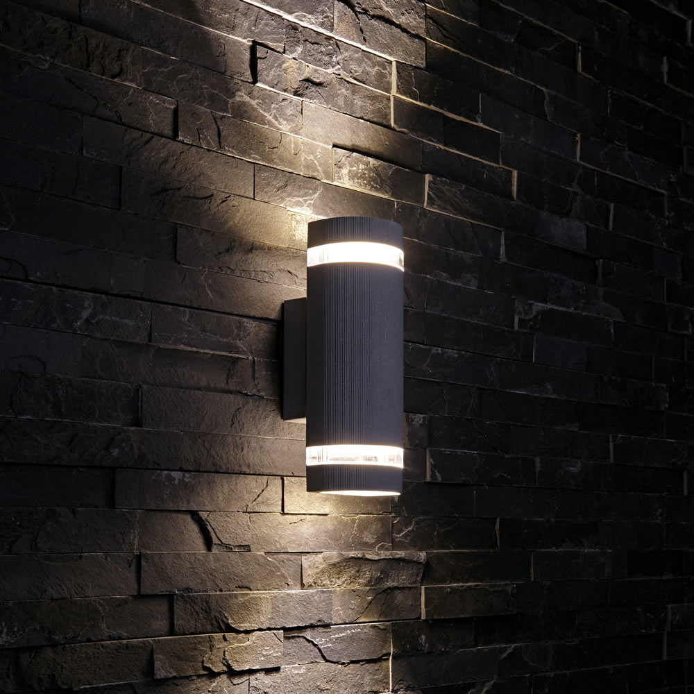 Biard Wandleuchte Zweiseitig IP54, Rund, in Schwarz - Architect