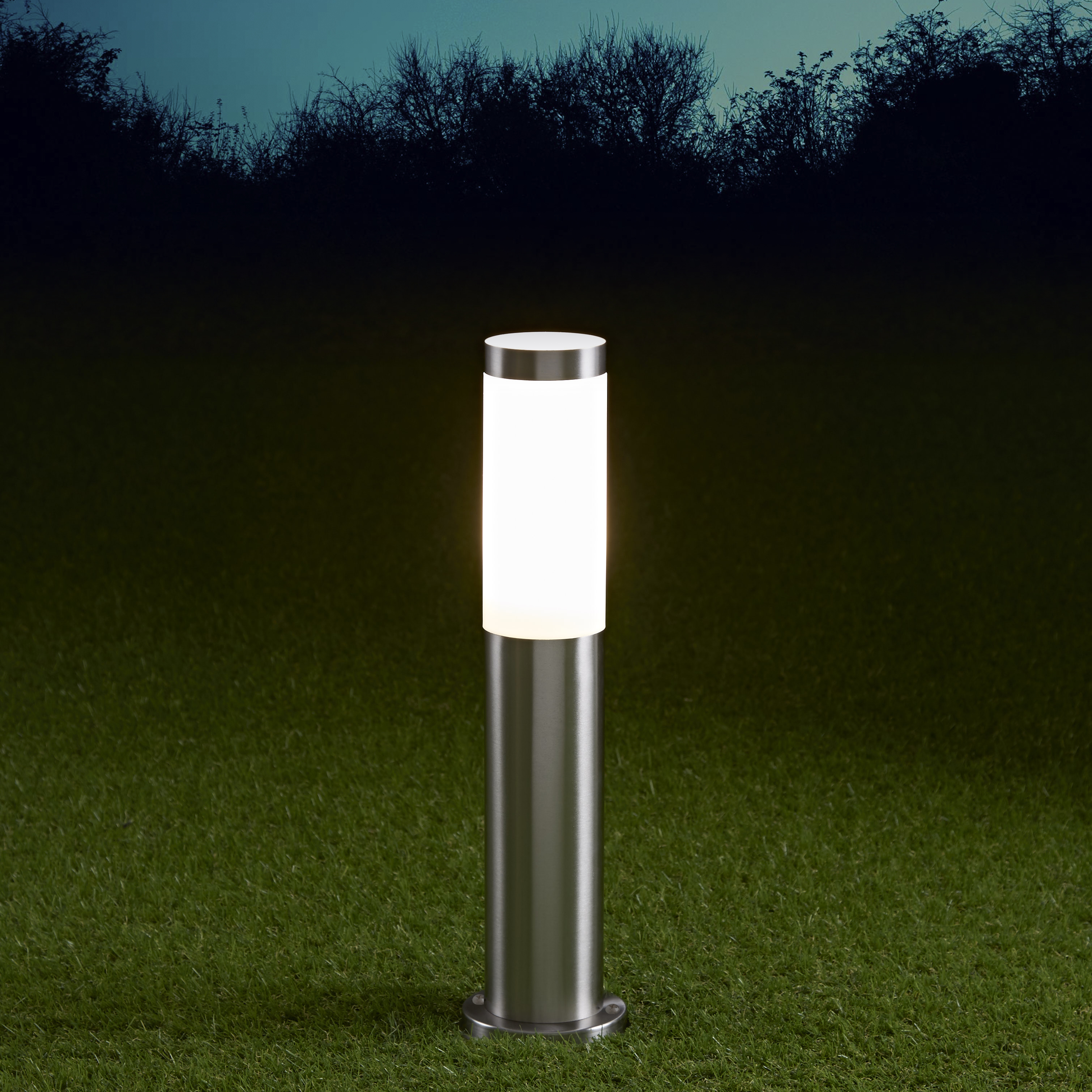 Biard Le Mans 450mm Pollerleuchte Edelstahl Chrom inklusive Leuchtmittel