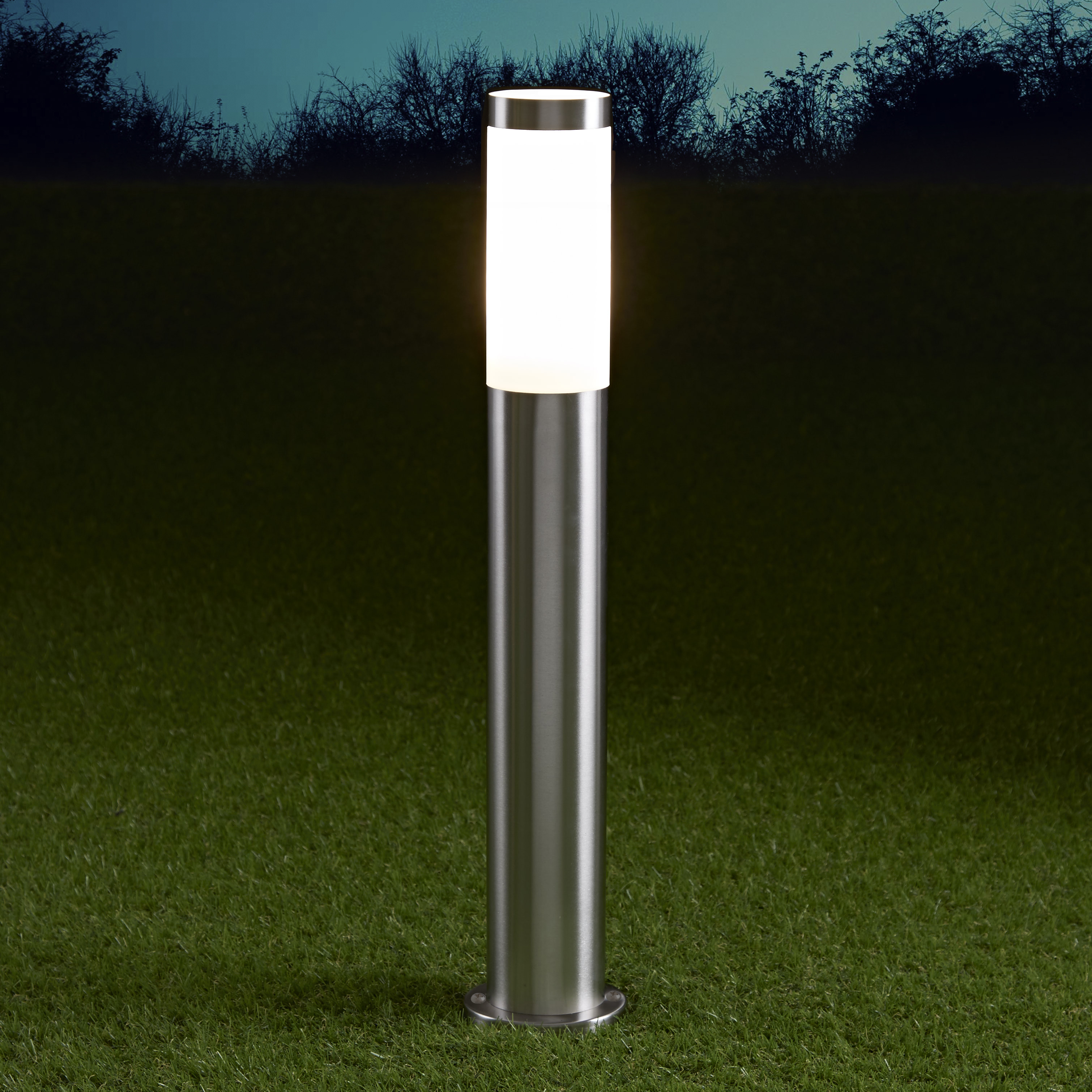 Biard Le Mans 600mm Pollerleuchte Edelstahl Chrom inklusive Leuchtmittel