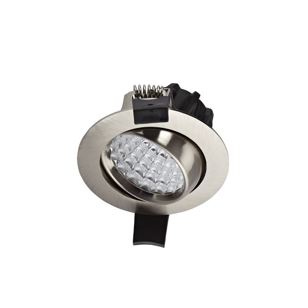 Biard 7W Versenkte LED Deckenleuchte mit Nickel-Fassung - Dimmbar - Kippbar