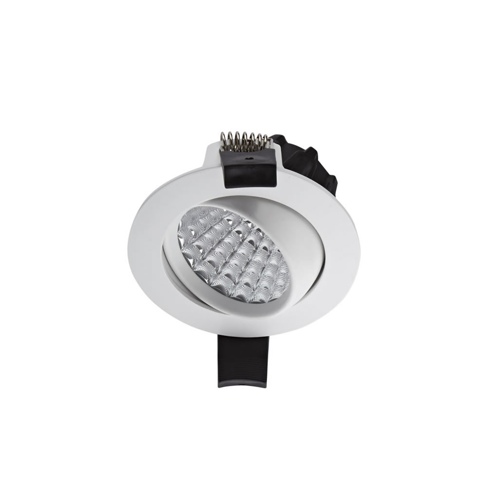 Biard 7W Versenkte LED Deckenleuchte mit Weißer Fassung - Dimmbar - Kippbar