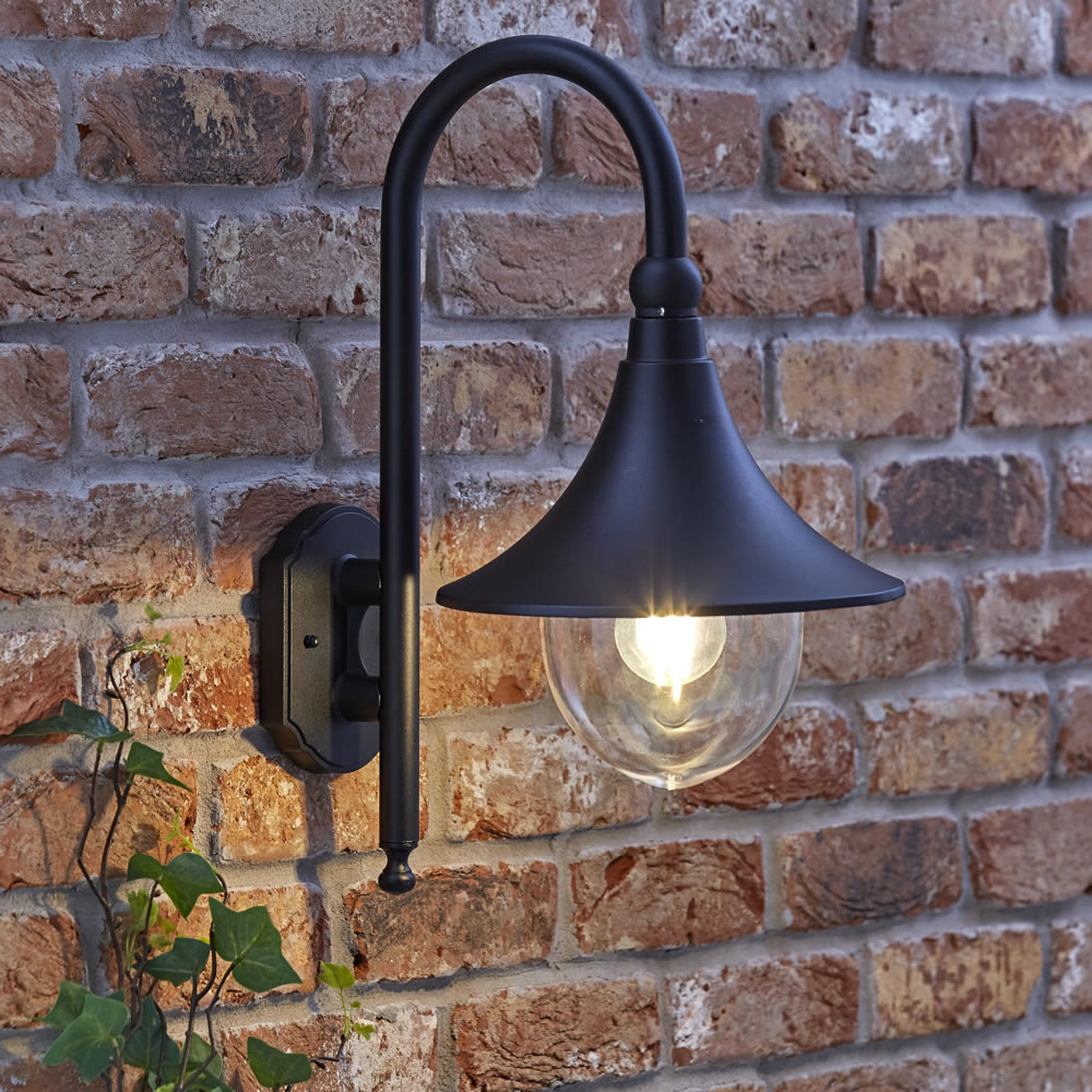 Biard Gebogene Wandleuchte Florence - Schwarz - mit LED