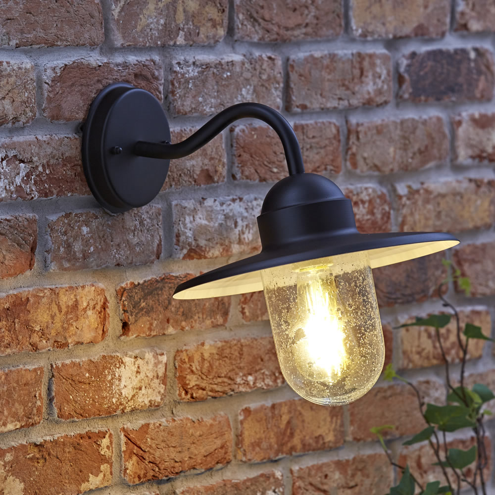 Biard Gebogene Wandleuchte Siena - Schwarz - mit LED