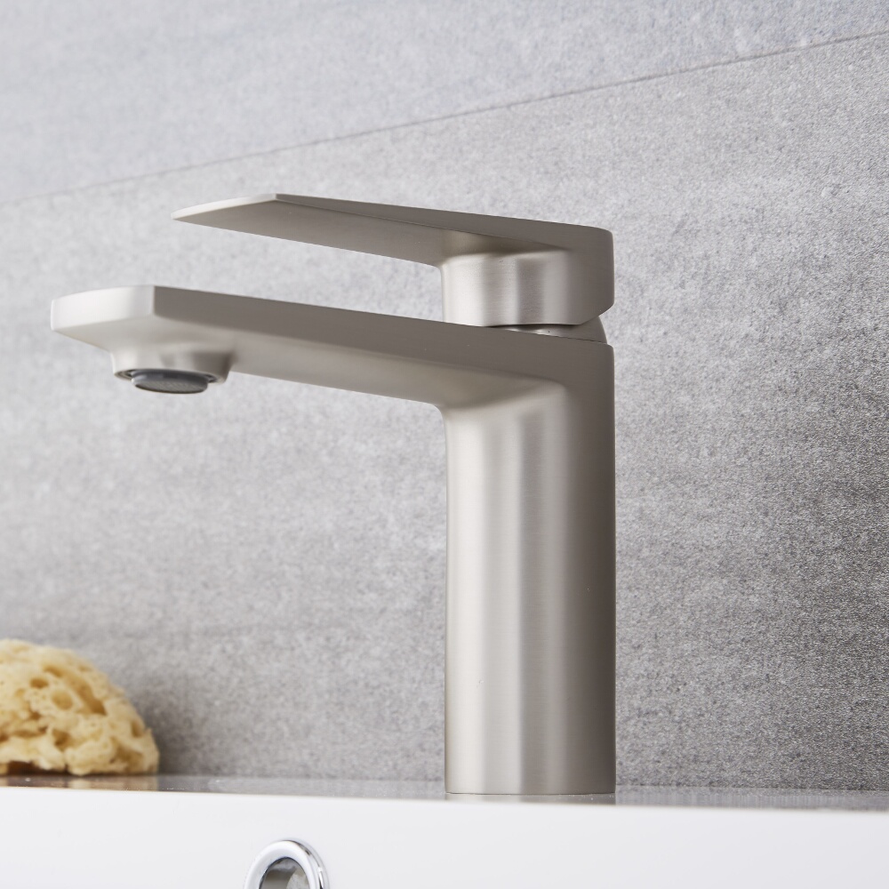 Einhebel Waschtischarmatur Modern in gebürstetem Nickel - Harting