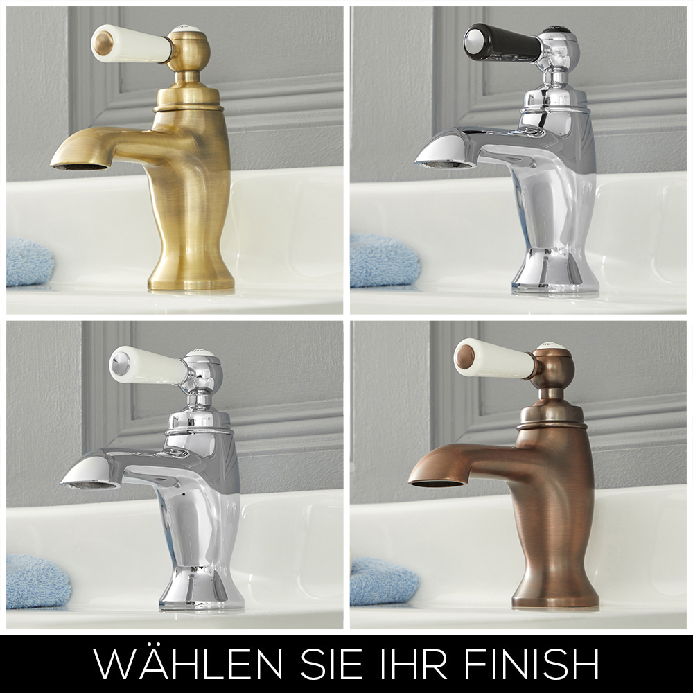 Elizabeth Traditionelle Einhebel-Waschtischarmatur mit Hebelgriff - Wählbares Finish