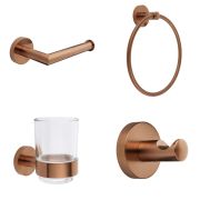 Badezimmer-Zubehör-Set 4-tlg. -satiniertes Kupfer – Alara