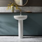 Covelly 500mm Säulenwaschbecken – 1-Hahnloch